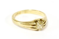 Lot 21 - A gold single stone old European cut diamond ring