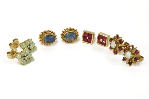 Lot 43 - Four pairs of assorted earrings