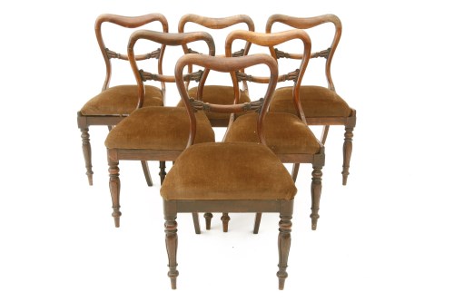 Lot 427 - A set of six kidney back chairs