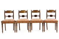 Lot 520 - A set of four Regency mahogany bar back chairs