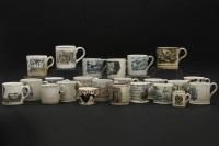 Lot 273 - A collection of 19th century pottery alphabet mugs