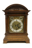 Lot 296 - A 19th century oak eight day bracket clock
