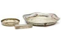 Lot 141 - A pierced silver dish