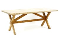 Lot 445 - A scrubbed pine kitchen table