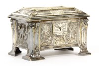 Lot 133 - An Art Nouveau silver plated casket