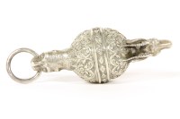 Lot 72 - An Indian silver child's whistle and rattle
