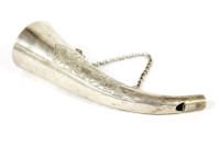 Lot 71 - A Russian silver horn