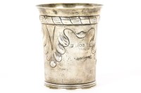 Lot 132 - A silver beaker