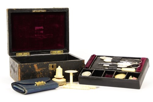 Lot 75 - A 19th century sewing box