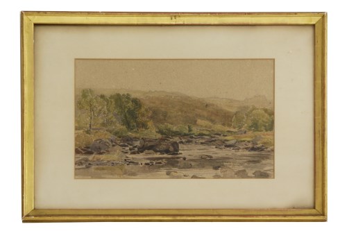 Lot 358 - Thomas Collier
HILLY LANDSCAPE WITH RIVER TO FOREGROUND
Signed and dated '1873' l.r.