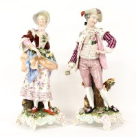 Lot 195 - A pair of large continental figures