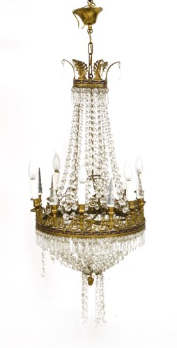 Lot 392 - A Louis Philippe six-light hanging electrolier