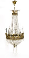 Lot 392A - A Louis Philippe six-light hanging electrolier