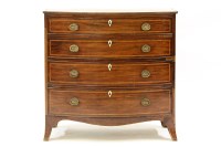 Lot 464 - A George III mahogany bow front chest