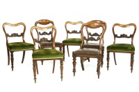 Lot 440 - A set of four Victorian mahogany kidney back dining chairs