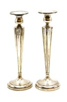 Lot 146 - A pair of Birks sterling silver candlesticks