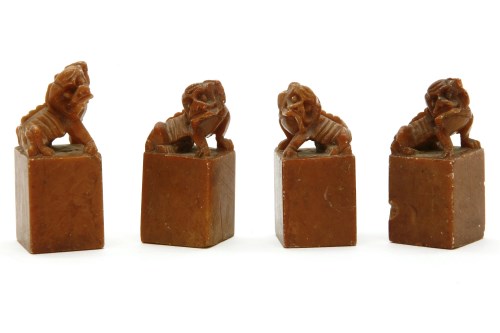 Lot 116 - Four Chinese soapstone seals