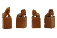Lot 116A - Four Chinese soapstone seals