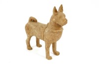 Lot 305 - A large Chinese 'archaic' resin dog