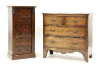 Lot 466 - A bow front chest