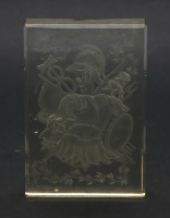 Lot 160 - A cameo cut paper glass weight
