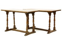 Lot 420 - Two 17th century style oak side tables