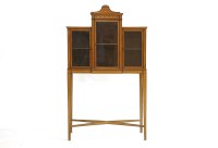 Lot 526 - A satinwood and painted Sheraton style display cabinet