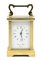 Lot 158 - A modern brass carriage clock