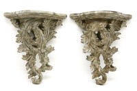 Lot 276 - A pair of wall sconces modelled as interlocking leaves