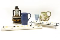 Lot 254 - 1950's ceramics: Susie Cooper blue jug