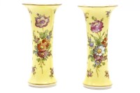 Lot 165 - A pair of Dresden floral porcelain vases