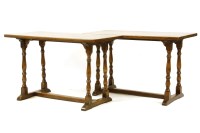 Lot 474 - Two 17th century style oak side tables