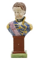 Lot 151 - An early 19th century pearl ware bust of Horatio Nelson