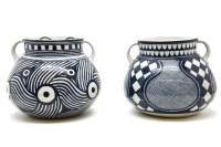 Lot 286 - Two modern blue and white ceramic pots