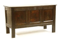 Lot 403 - A late 17th/early 18th century oak coffer