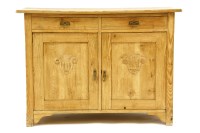 Lot 405 - A French pine cupboard