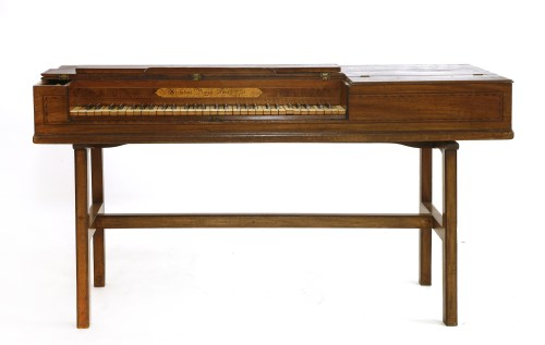 Lot 531 - An inlaid mahogany square piano