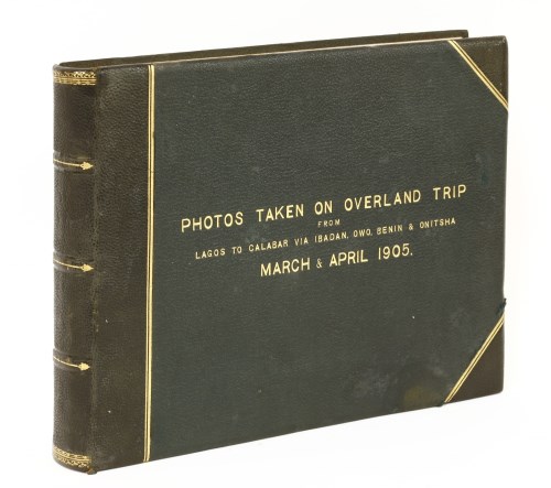 Lot 117 - PHOTOGRAPH ALBUM (Possibly by Sir Walter Egerton): Photos Taken on overland trip from Lagos to Calabar via Ibadan