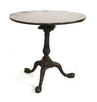 Lot 549 - A circular mahogany tripod table