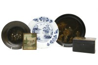 Lot 194 - An 18th century English delft plate