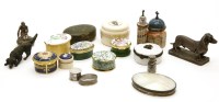 Lot 162 - A small collection of various enamel boxes and other bijouterie