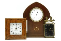 Lot 168 - An Art Nouveau mahogany mantel clock