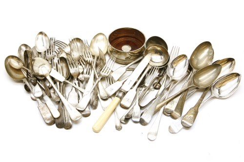 Lot 117 - Eight various George III and later silver table spoons