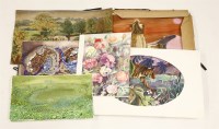 Lot 369 - Joan Warburton (1920-1996)
A PORTFOLIO OF WATERCOLOURS AND OILS ON PAPER
comprising