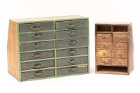 Lot 522 - Two small pine workshop tool chests