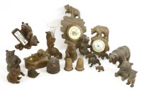 Lot 198 - A collection of Black Forest carved softwood bears