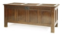 Lot 466 - An oak coffer