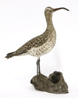 Lot 167 - A carved and painted wood whimbrel