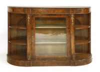 Lot 590 - A walnut crossbanded and gilt metal mounted demilune credenza