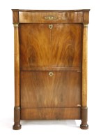 Lot 641 - A Continental mahogany escritoire